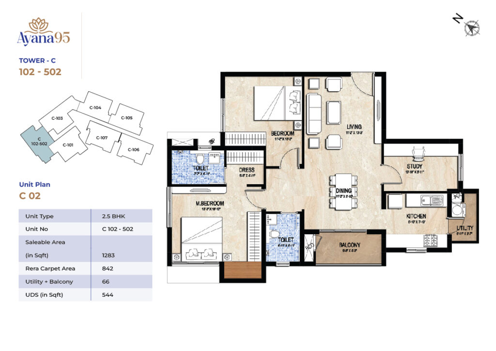 TOWER - C (102 - 502)