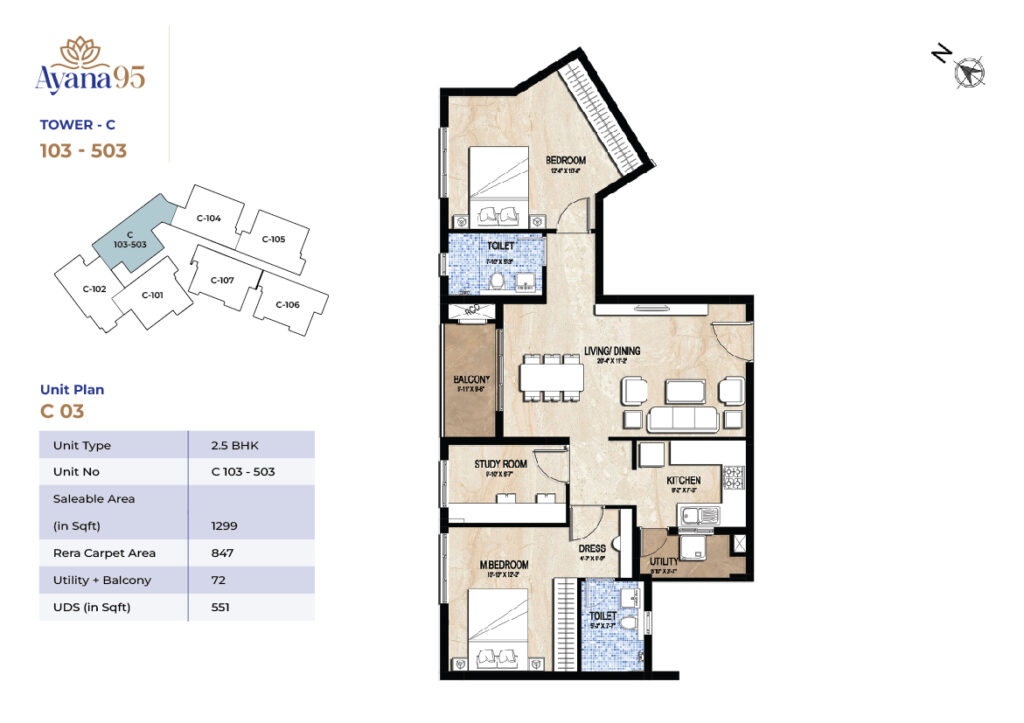 Tower - C (103 - 503)