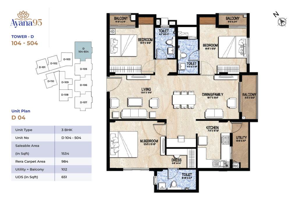 TOWER - D (104 - 504)