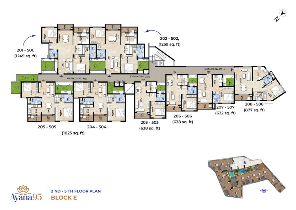 2 ND - 5 TH FLOOR PLAN